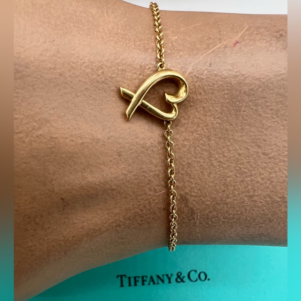 🔴Authentic TIFFANY & CO Gold 750 PALOMA PICASSO Loving Heart Bracelet🔴 - Picture 3 of 10